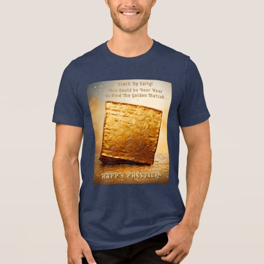 T-shirt En Tri-matière Bonne Pâque ! Golden Matzah (Recto)