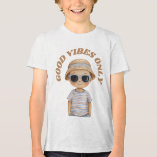 T-shirt En Tri-matière Bonne Vibration Uniquement – Illustration Positive
