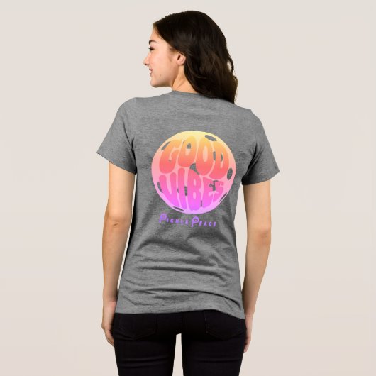 T-shirt En Tri-matière bonnes vibes/paix du pickle (Verso intégral)