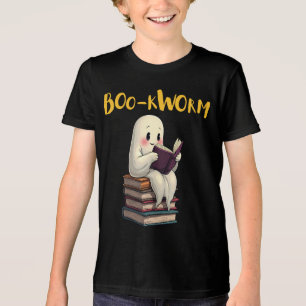 T-shirt En Tri-matière Boo-kworm Lire plus Livres Ghost Lecture Halloween