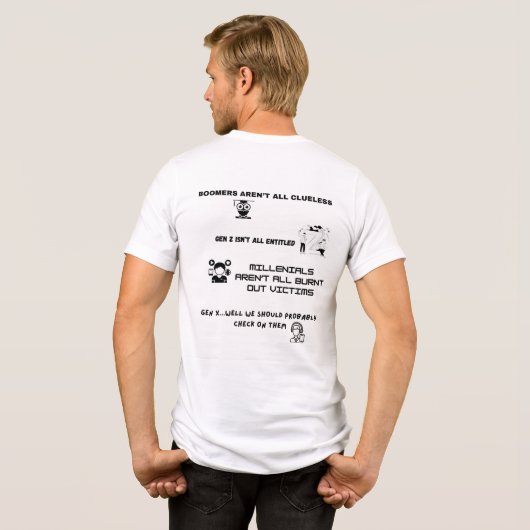 T-shirt En Tri-matière Boomers, Gen Z, Millennials, Gen X (Verso intégral)