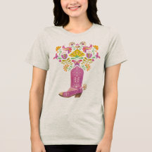 Botte rose Cowboy débordant de flore et de faune