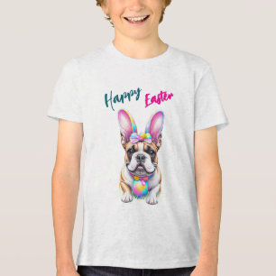 T-shirt En Tri-matière Bouledogue français Bunny Pâques Bulldogge