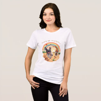 T-shirt En Tri-matière Bouledogue français joyeux & Éclaboussure de café 