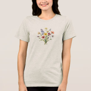T-shirt En Tri-matière Bouquet de fleurs sauvages de campagne attaché ave