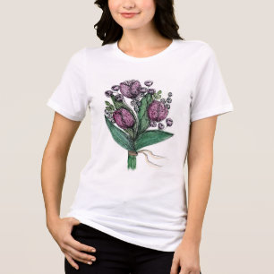 T-shirt En Tri-matière Bouquet de fleurs sauvages modernes Graphique - Ar
