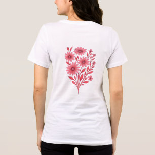 T-shirt En Tri-matière Bouquet floral de fleurs sauvages roses