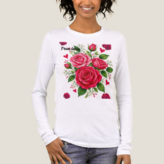 T-shirt En Tri-matière Bouquet floral de roses roses design floral romant