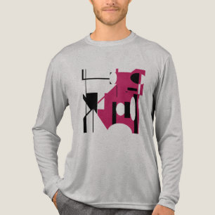 T-shirt En Tri-matière Bourgogne Formes Géométriques Abstraites MCM Petit