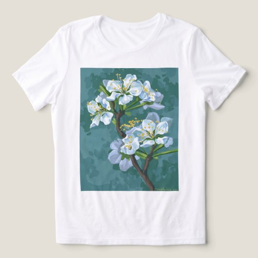 T-shirt En Tri-matière Branche de floraison du pommier (Design Recto)