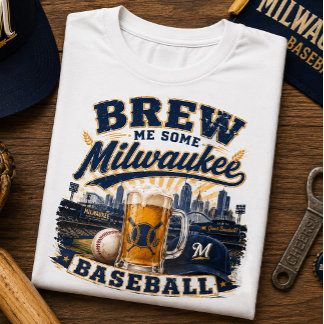 T-shirt En Tri-matière Brasserie de Milwaukee pour un Fan de Baseball