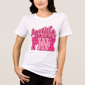 T-shirt En Tri-matière breast cancer, pink ribbon support, cancer