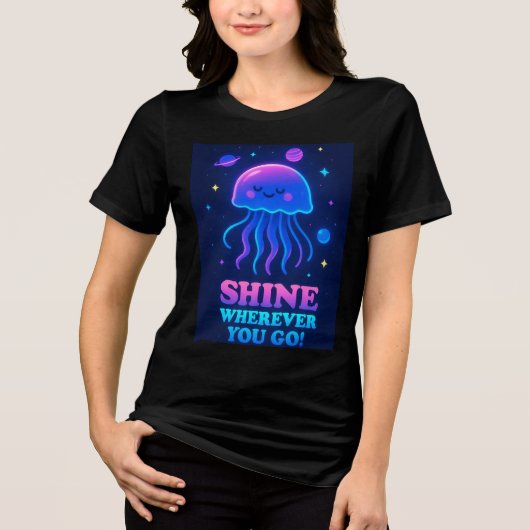 T-shirt En Tri-matière Brille Partout Où Tu Vas Jellyfish Tee (Recto)