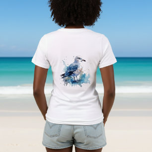 T-shirt En Tri-matière Brise océanique : Aquarelle Mouette