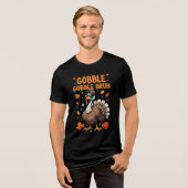 T-shirt En Tri-matière Bruh Thanksgiving Turkey Gobble Kids Teens (Recto plein)