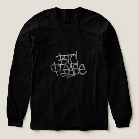 T-shirt En Tri-matière "BTC Please" (Noir) (Motif devant)