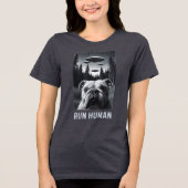 T-shirt En Tri-matière Bulldog Selfie UFO Fun Quirky Cadeau (Recto)