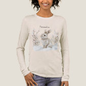 T-shirt En Tri-matière Bunny Rabbit in Snow Christmas (Recto)