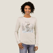 T-shirt En Tri-matière Bunny Rabbit in Snow Christmas (Recto complet)