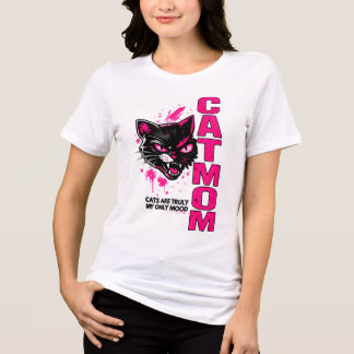 T-shirt En Tri-matière C.A.T.M.O.M Maman Chat Mignonne Tee