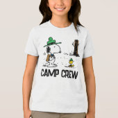 T-shirt En Tri-matière cacahuètes | Camping Snoopy & Woodstock (Recto)