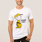T-shirt En Tri-matière cacahuètes | Charlie Brown Baseball (Recto)