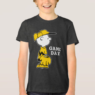 T-shirt En Tri-matière cacahuètes   Charlie Brown Baseball