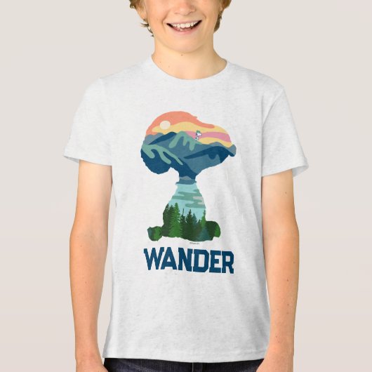 T-shirt En Tri-matière cacahuètes | Grand Portrait extérieur Snoopy (Recto)