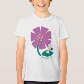 T-shirt En Tri-matière cacahuètes | Illustration de la nature Fleur pourp (Recto)