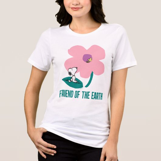 T-shirt En Tri-matière cacahuètes | Illustration Nature Rose Flower (Recto)