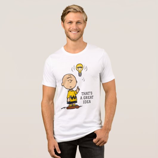 T-shirt En Tri-matière cacahuètes | L'idée de l'ampoule de Charlie Brown (Recto plein)