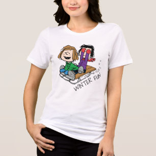 T-shirt En Tri-matière cacahuètes Pepperment Patty & Marcie Sled Riding