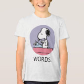 T-shirt En Tri-matière cacahuètes | Snoopy à la machine à écrire (Recto)