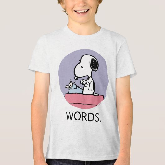 T-shirt En Tri-matière cacahuètes | Snoopy à la machine à écrire (Recto)