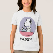 T-shirt En Tri-matière cacahuètes | Snoopy à la machine à écrire (Recto)