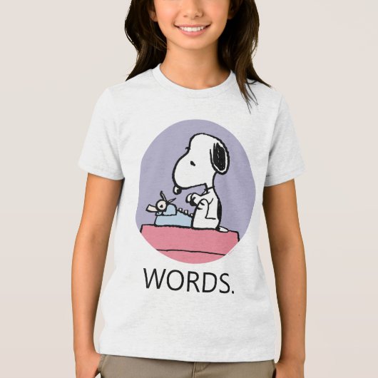 T-shirt En Tri-matière cacahuètes | Snoopy à la machine à écrire (Recto)