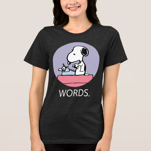 T-shirt En Tri-matière cacahuètes | Snoopy à la machine à écrire (Recto)
