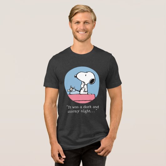T-shirt En Tri-matière cacahuètes | Snoopy à la machine à écrire (Recto plein)