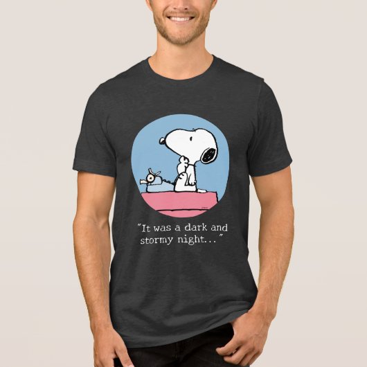 T-shirt En Tri-matière cacahuètes | Snoopy à la machine à écrire (Recto)