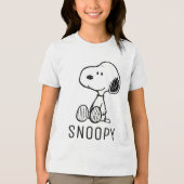 T-shirt En Tri-matière cacahuètes | Snoopy Ajoutez Votre Nom (Recto)