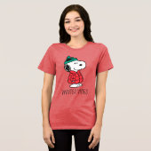T-shirt En Tri-matière cacahuètes | Snoopy Chat d'hiver et Casquette (Recto plein)