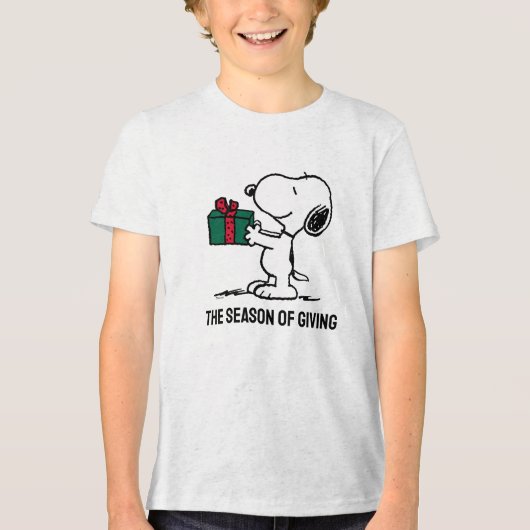 T-shirt En Tri-matière cacahuètes | Snoopy Christmas Gift Giver (Recto)