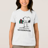 T-shirt En Tri-matière cacahuètes | Snoopy Christmas Gift Giver (Recto)