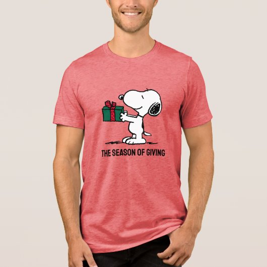 T-shirt En Tri-matière cacahuètes | Snoopy Christmas Gift Giver (Recto)