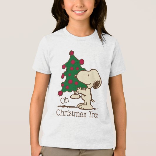 T-shirt En Tri-matière cacahuètes | Snoopy Christmas Tree (Recto)