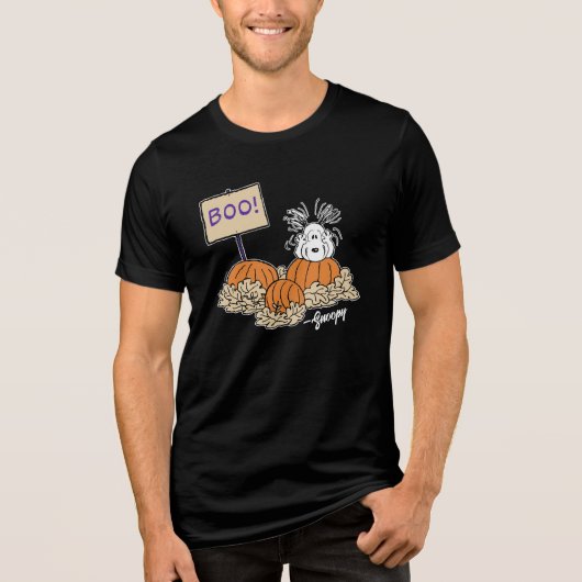 T-shirt En Tri-matière cacahuètes | Snoopy Citrouille Patch Boo! (Recto)