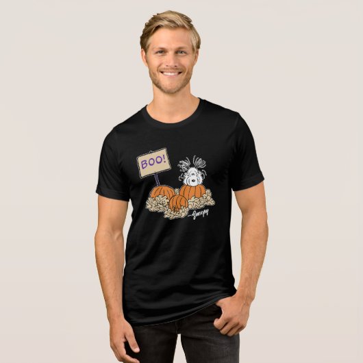 T-shirt En Tri-matière cacahuètes | Snoopy Citrouille Patch Boo! (Recto plein)
