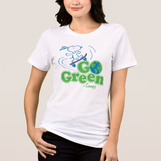 T-shirt En Tri-matière cacahuètes | Snoopy Devenez écolo Skate Board (Recto)