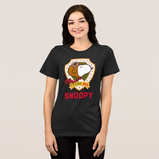 T-shirt En Tri-matière cacahuètes | Snoopy Flying Ace Badge (Recto plein)