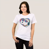 T-shirt En Tri-matière cacahuètes | Snoopy Heart Rainbow (Recto plein)